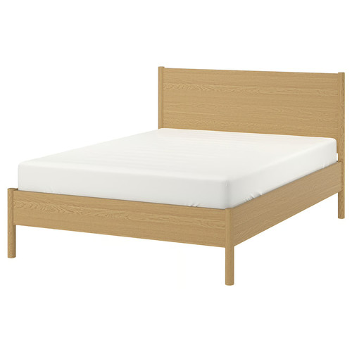 TONSTAD Bed frame, oak veneer, 160x200 cm