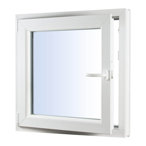 Tilt-and-Turn PVC Window Triple-Pane 565 x 1135 mm, left white