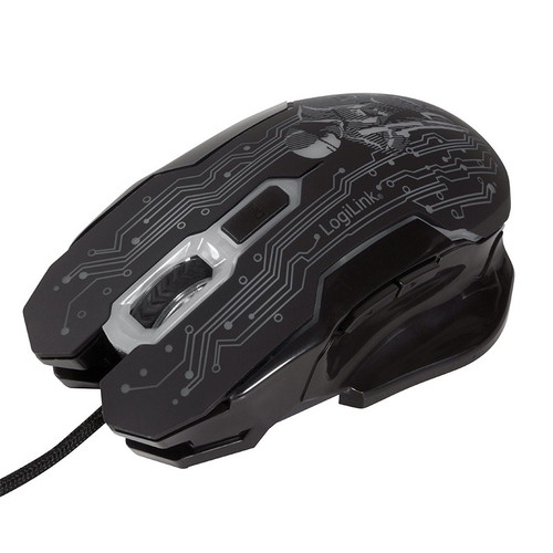 LogiLink Gaming Wired Mouse USB for Gamers, 2400 DPI, black