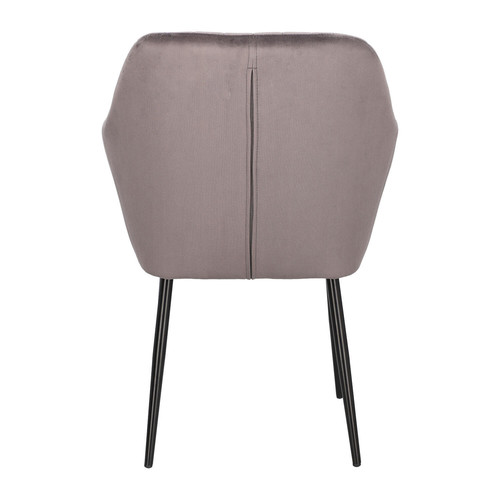 Upholstered Chair Emilia Velvet, 1pc, dark grey/black