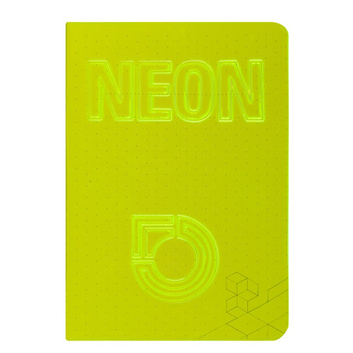 Notebook A4 42 Pages Lined PP Cover Neon 10pcs, assorted colours