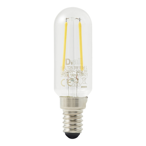 Diall LED Bulb Filament T25 E14 250lm 2700K