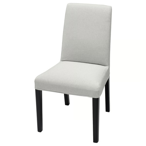 BERGMUND Chair, black, Orrsta light grey