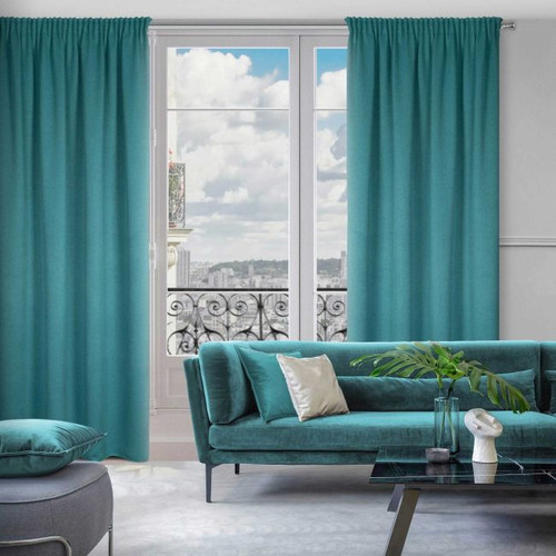 Blackout Curtain Carlo 130x300 cm, dark turquoise