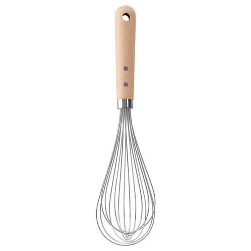 VARDAGEN Balloon whisk, stainless steel/beech, 30 cm