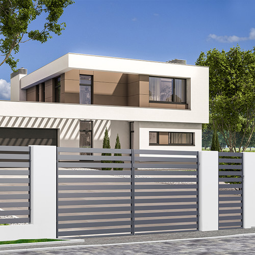 Double Swing Gate Steel 350 x 154 cm