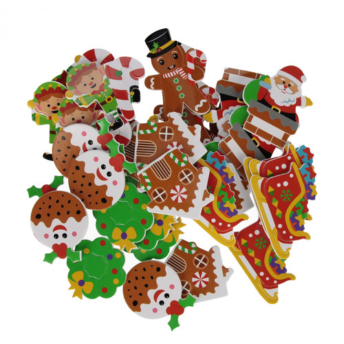 Self-Adhesive Christmas Cookie Decorations, 35 pcs