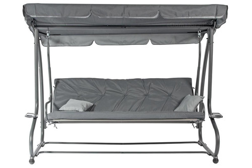 Large Garden Swing Seat Bed 2in1, grey