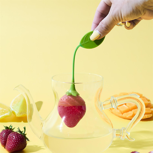 Silicone Loose Leaf Tea Infuser Strawberry