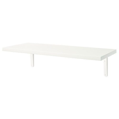 BERGSHULT / TOMTHULT Shelf with bracket, white, 80x30 cm