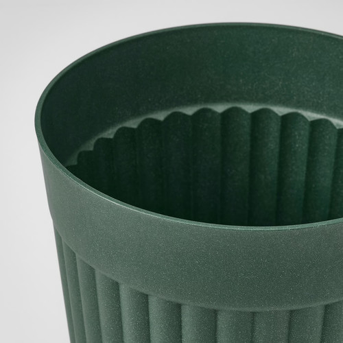 FRÄKENVÄXT Plant pot, in/outdoor/deep green, 24 cm