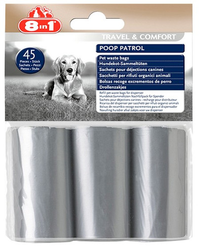 8in1 Pet Waste Bags Poop Patrol 3 Rolls