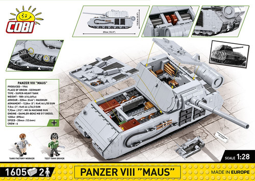 Cobi Blocks Panzer VIII Maus 1675pcs 10+
