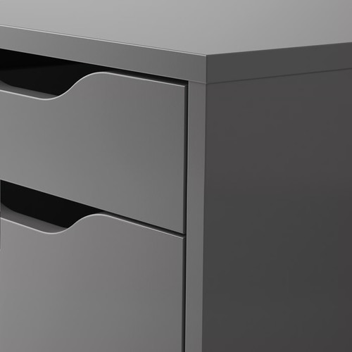ALEX Drawer unit on castors, dark grey/black, 36x50 cm