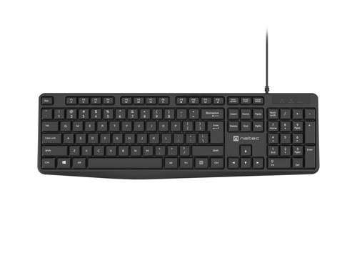 NATEC Keyboard Nautilus US, slim, black