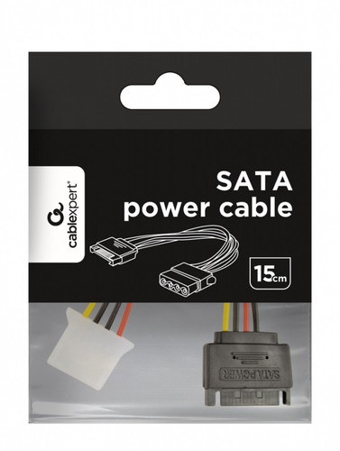 Gembird SATA Power Cable 15-pin Male to 4-pin Molex 15 cm