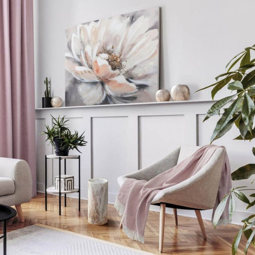 Blanket 180 x 220 cm, pink/light beige