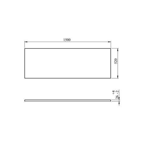 GoodHome Bathtub Panel Cavally Teesta 150 cm