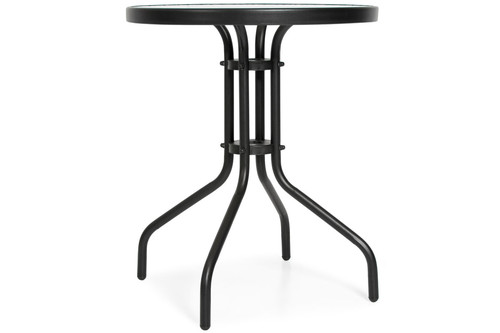 Elegant Outdoor Table with 2 Chairs, Duo 60 cm, grey