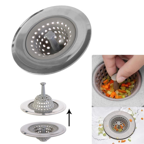 Sink Strainer, silicone/stainless steel