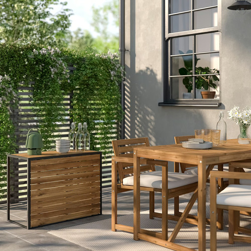 HÅKANSKÄR Coffee table, outdoor/light brown stained, 80x64 cm