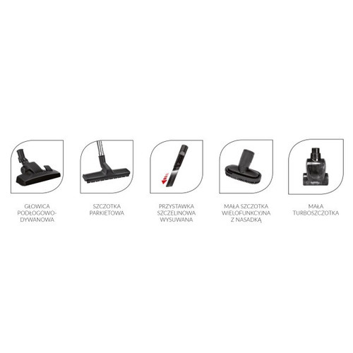 MPM MOD-25 Bagged Cylinder Vacuum Cleaner, Red/Black