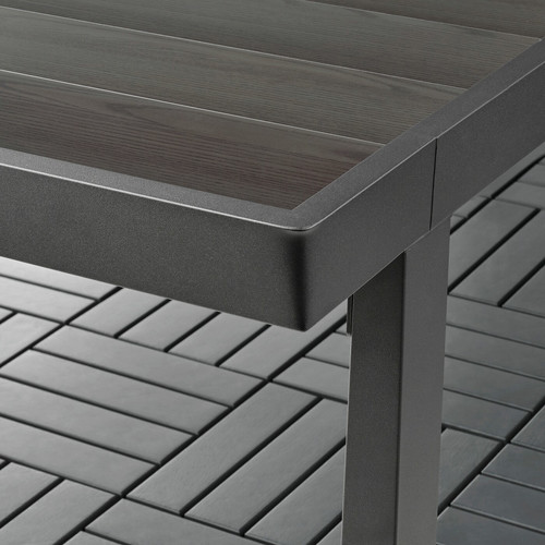 VÄRMANSÖ Table, outdoor, dark grey, 224x93 cm
