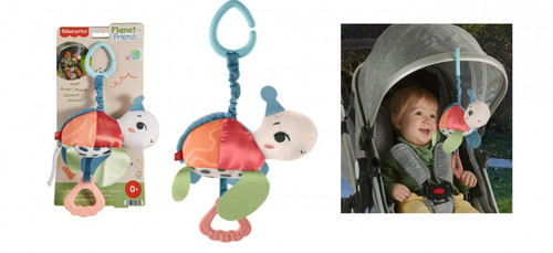 Fisher-Price® Sea Me Bounce Turtle™Plush Stroller Toy HKD62 0+