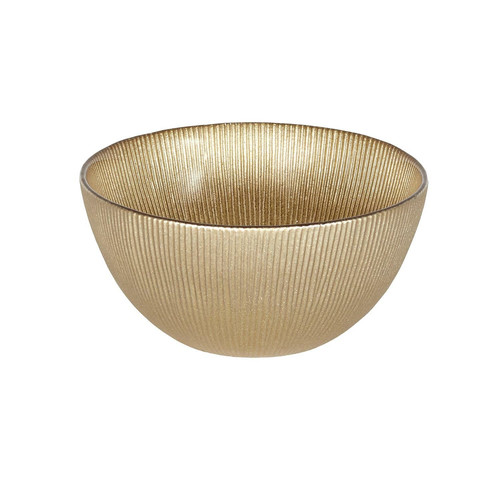 Glass Serving Bowl Dore 700ml, dark gold