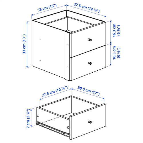 KALLAX / LACK Storage combination with shelf, black-brown, 224x39x147 cm
