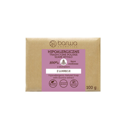 BARWA Hypoallergenic Traditional Soap with Licorice Vegan Natural 100g