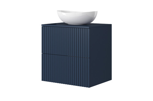 Wall-mounted Wash-basin Cabinet MDF Nicole 60cm, dark blue