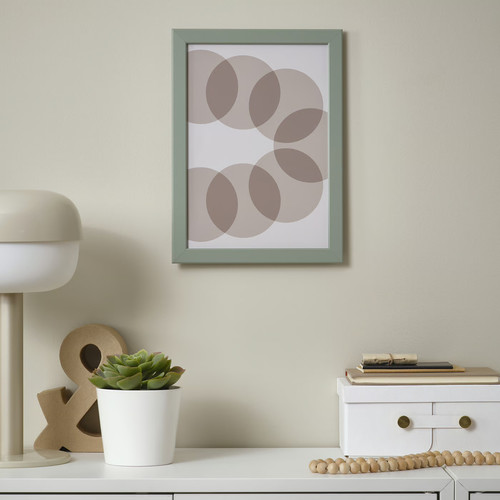 FISKBO Frame, light grey-green, 21x30 cm