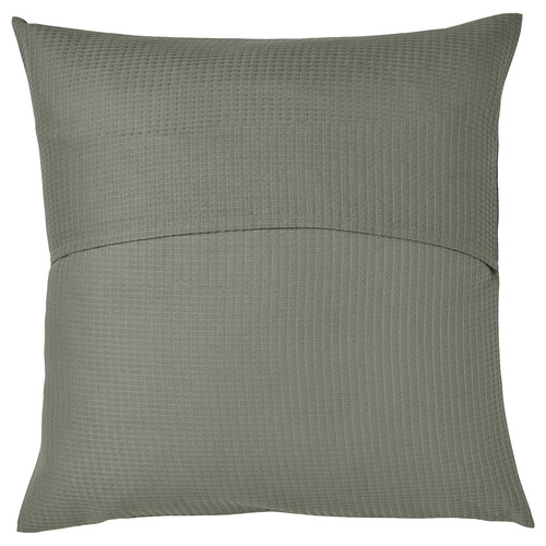 EBBATILDA Cushion cover, light grey-green, 50x50 cm