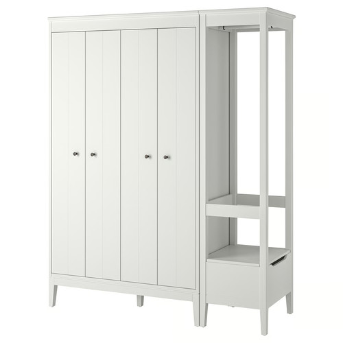 IDANÄS Wardrobe combination, white, 180x59x211 cm