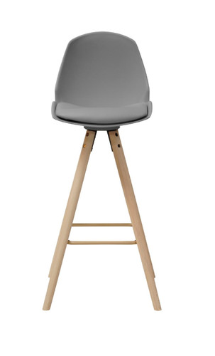 Bar Stool Oslo, wood/grey