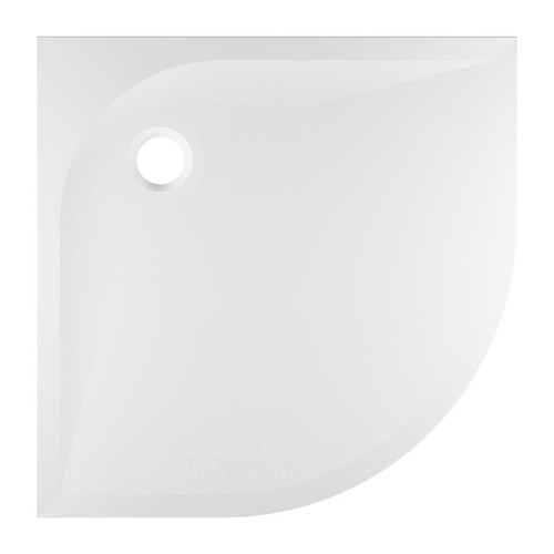 GoodHome Shower Tray Cavally, semi-circular, 80 cm, white