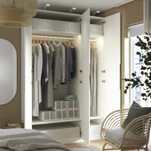 PAX / TONSTAD Wardrobe combination, white/off-white, 150x60x236 cm
