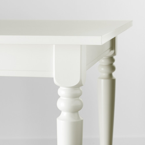 INGATORP / INGOLF Table and 4 chairs, white, white, 155 cm