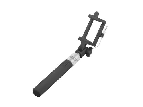 Monopod Selfie Stick Wired Black