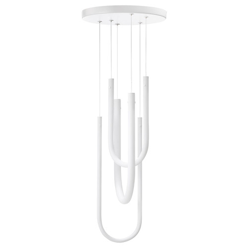 VARMBLIXT LED pendant lamp, white frosted glass