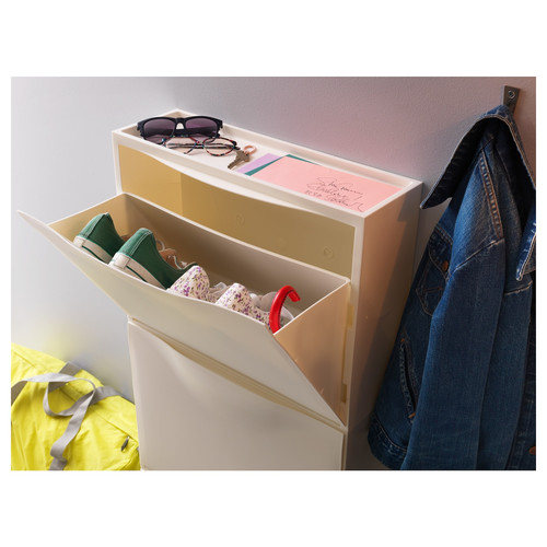 TRONES Shoe/storage cabinet, white, 52x39 cm, 2 pack