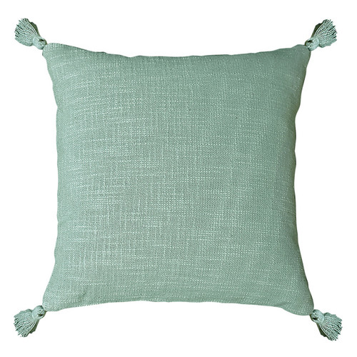 GoodHome Cushion Tassels 45 x 45 cm, light green