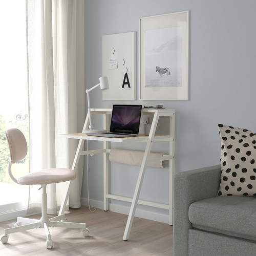 MITTPLAN Desk, white, 80x60 cm