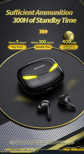AWEI Headphones Bluetooth 5.0 T35 TWS, black