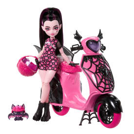 Monster High Vamptastic Scooter Draculaura Doll Set JDR61 WB4 4+