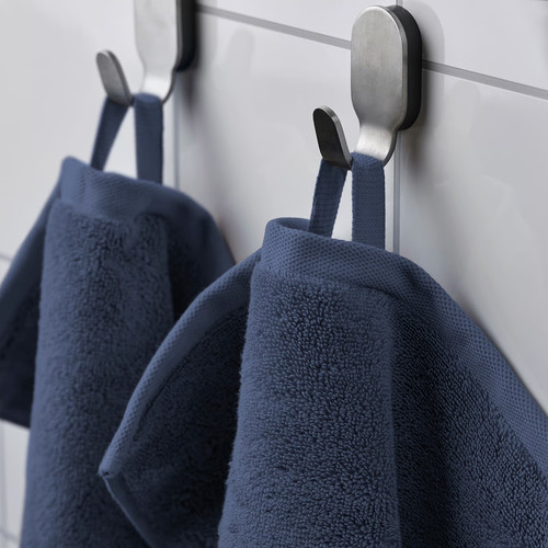 BROKGLIM Hand towel, dark blue, 50x100 cm