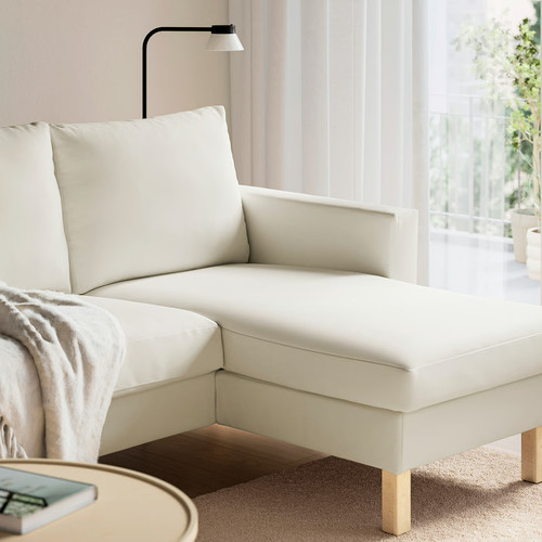 SALTSJÖBADEN 3-seat sofa with chaise longue, Blekinge white