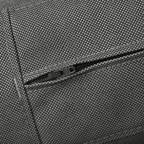 FRÖSÖN/DUVHOLMEN Seat cushion, outdoor, dark grey, 124x62 cm