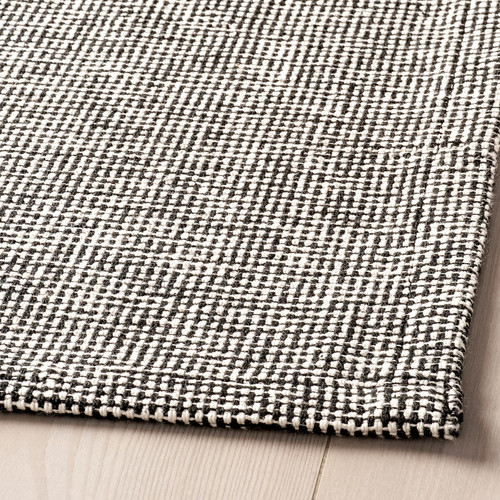 TIPHEDE Rug, flatwoven, grey, white, 155x220 cm